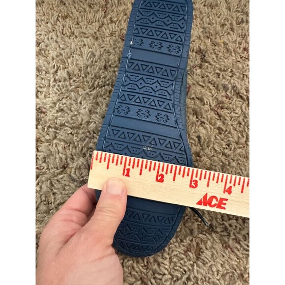 Endicott Johnson Womens Blue Leather Moccasins  embroidered 7.5 lace‎ up - Picture 4 of 8